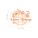 Vinyl Wall Art Decal - Autumn Blessings - Modern Lovely Fall Pumpkins Season Design Sticker For Home Family Room School Office Coffee Shop Doors Windows Storefront Decor 4