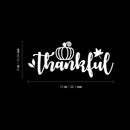 Vinyl Wall Art Decal - Thankful - 6" x 15" - Modern Inspiring Lovely Little Pumpkin Thanksgiving Season Design Sticker For Home School Office Coffee Shop Windows Storefront Decor 4