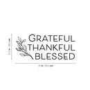 Vinyl Wall Art Decal - Grateful Thankful Blessed - 10. Modern Lovely Inspiring Thanksgiving Quote Sticker For Home Family Room School Office Coffee Shop Windows Storefront Decor 4