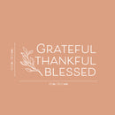 Vinyl Wall Art Decal - Grateful Thankful Blessed - 10. Modern Lovely Inspiring Thanksgiving Quote Sticker For Home Family Room School Office Coffee Shop Windows Storefront Decor 5
