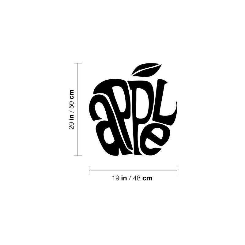 Vinyl Wall Art Decal - Apple Shape - Modern Inspirational Educational Quote Sticker For Teachers Home School Kids Room Work Office Classroom Decor 4