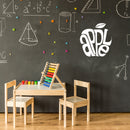 Vinyl Wall Art Decal - Apple Shape - 19" x 20" - Modern Inspirational Educational Quote Sticker For Teachers Home School Kids Room Work Office Classroom Decor 2