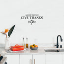 Vinyl Wall Art Decal - Gather Together Give Thanks Eat Pie - Grateful Inspirational Thanksgiving Season Quote Sticker For Home Entry Door Dining Room Storefront Decor 2