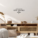 Vinyl Wall Art Decal - Gather Together Give Thanks Eat Pie - Grateful Inspirational Thanksgiving Season Quote Sticker For Home Entry Door Dining Room Storefront Decor 3