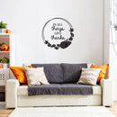 Vinyl Wall Art Decal - In All Things Give Thanks - 14" x 14" - Trendy Lovely Inspiring Thanksgiving Season Sticker For Home Family Room School Office Coffee Shop Windows Storefront Decor 3