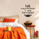 Vinyl Wall Art Decal - Fall Is My Second F Word - Modern Lovely Funny Thanksgiving Season Food Quote Sticker For Home Kitchen Dining Room Restaurant Storefront Windows Decor 2