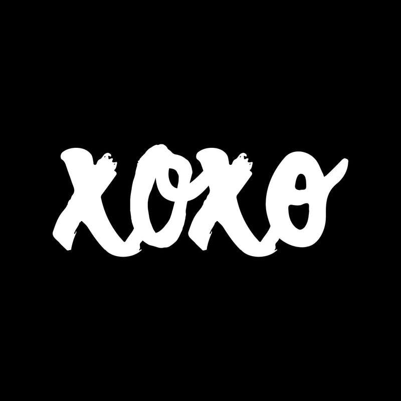 Vinyl Wall Art Decal - XOXO - 14" x 5.5" - Kisses & Hugs Modern Inspirational Quote Sticker For Couples Home Office Boyfriend Girlfriend Bedroom Valentine's Day Decor 1