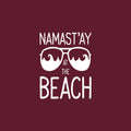 Vinyl Wall Art Decal - Namast'ay At The Beach - 17" x 22" - Sunglasses Shape Trendy Inspirational Quote Sticker For Beach Lovers Home Office Bedroom Living Room Store Decor 1