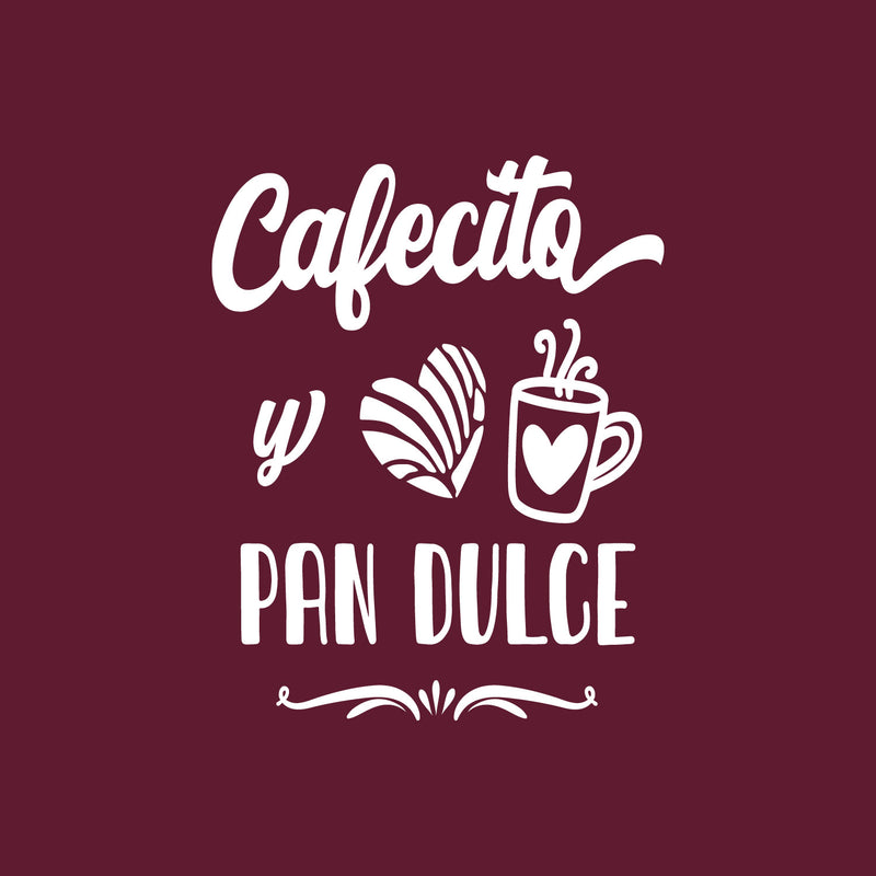 Vinyl Wall Art Decal - Cafecito Y Pan Dulce - 20" x 25" - Modern Cafe Spanish Quote Quote Sticker For Coffee Lovers Home Kitchen Dining Room Latina Mexico Work Office kitchenette Decor 1