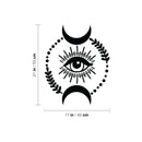 Vinyl Wall Art Decal - Eye Moon - Modern Sticker Trendy Figures Minimalist Flower Design For Home Bedroom Living Room Work Office Store Fine Decor 4