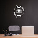 Vinyl Wall Art Decal - Eye Moon - 17" x 21" - Modern Sticker Trendy Figures Minimalist Flower Design For Home Bedroom Living Room Work Office Store Fine Decor 3