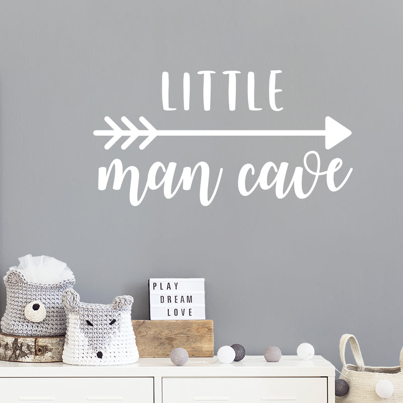Vinyl Wall Art Decal - Little Man Cave - Trendy Inspiring Lovely Kids Quote Sticker For Home Boys Room Toddlers Bedroom Nursery Playroom Kindergarten Daycare Fun Decor 5