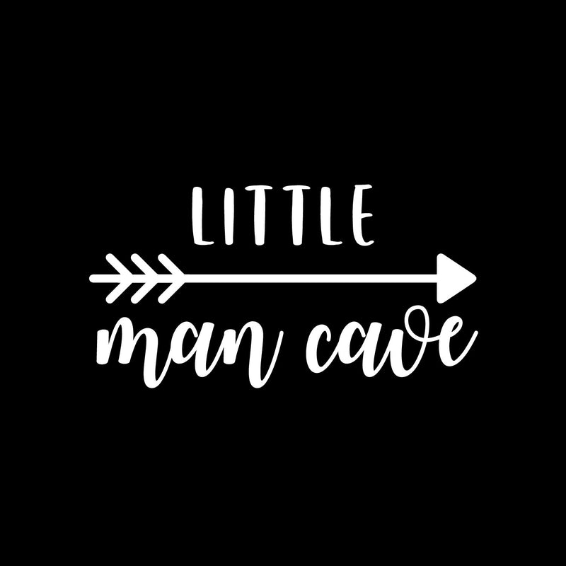 Vinyl Wall Art Decal - Little Man Cave - 8" x 15" - Trendy Inspiring Lovely Kids Quote Sticker For Home Boys Room Toddlers Bedroom Nursery Playroom Kindergarten Daycare Fun Decor 1