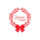 Vinyl Wall Art Decal - Joyeux Noel - 16.5" x 19" - Holiday Christmas Season Trendy Seasonal Quote Sticker For Home School Living Room Work Office Classroom Entryway Door Store Window Decor 1