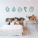 Vinyl Wall Art Decal - Hanging Christmas Ornaments - 60.5" x 15" - Holiday Season Trendy Seasonal Sticker For Home School Living Room Work Office Classroom Door Store Window Decor 3