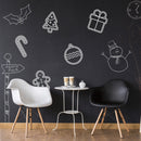 Vinyl Wall Art Decal - Hanging Christmas Ornaments - 60.5" x 15" - Holiday Season Trendy Seasonal Sticker For Home School Living Room Work Office Classroom Door Store Window Decor 2