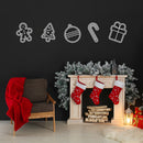Vinyl Wall Art Decal - Hanging Christmas Ornaments - 60.5" x 15" - Holiday Season Trendy Seasonal Sticker For Home School Living Room Work Office Classroom Door Store Window Decor 3