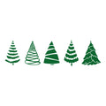 Vinyl Wall Art Decal - Christmas Trees - 26" x 7" - Holiday Season Trendy Seasonal Sticker For Home School Living Room Work Office Classroom Door Store Window Decor 1