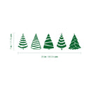 Vinyl Wall Art Decal - Christmas Trees - 26" x 7" - Holiday Season Trendy Seasonal Sticker For Home School Living Room Work Office Classroom Door Store Window Decor 4