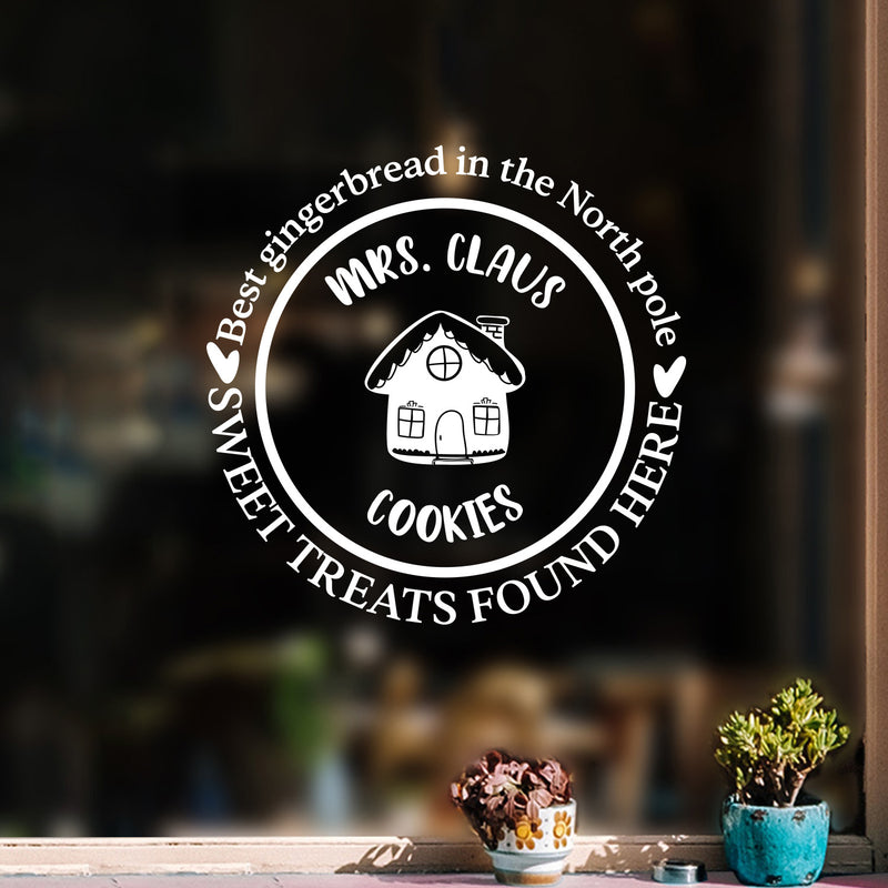 Vinyl Wall Art Decal - Mrs Claus Cookies - 16" x 16" - Holiday Christmas Season Trendy Seasonal Quote Sticker For Family Home School Kids Room Living Room Door Decor 3