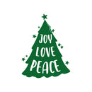Vinyl Wall Art Decal - Joy Love Peace - 13" x 17" - Holiday Christmas Season Trendy Seasonal Quote Sticker For Home School Living Room Work Office Classroom Store Decor 1