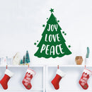 Vinyl Wall Art Decal - Joy Love Peace - 13" x 17" - Holiday Christmas Season Trendy Seasonal Quote Sticker For Home School Living Room Work Office Classroom Store Decor 3