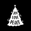 Vinyl Wall Art Decal - Joy Love Peace - 13" x 17" - Holiday Christmas Season Trendy Seasonal Quote Sticker For Home School Living Room Work Office Classroom Store Decor 1