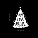 Vinyl Wall Art Decal - Joy Love Peace - 13" x 17" - Holiday Christmas Season Trendy Seasonal Quote Sticker For Home School Living Room Work Office Classroom Store Decor 4