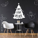 Vinyl Wall Art Decal - Joy Love Peace - 13" x 17" - Holiday Christmas Season Trendy Seasonal Quote Sticker For Home School Living Room Work Office Classroom Store Decor 3