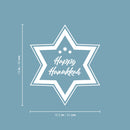 Vinyl Wall Art Decal - Happy Hanukkah Star - 19" x 16.5" - Grateful Inspirational Holiday Season Judaism Jewish Faith Quote Sticker For Home Entry Door Dining Room Living Room Decor 4