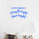 Vinyl Wall Art Decal - Happy Hanukkah May The Light Shine Bright - Grateful Inspirational Holiday Season Quote Sticker For Home Entry Door Dining Room Living Room Decor 3