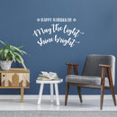 Vinyl Wall Art Decal - Happy Hanukkah May The Light Shine Bright - 8" x 14" - Grateful Inspirational Holiday Season Quote Sticker For Home Entry Door Dining Room Living Room Decor 3
