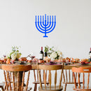 Vinyl Wall Art Decal - Hanukkah Menorah - 18.5" x 16.5" - Grateful Inspirational Holiday Season Judaism Faith Quote Sticker For Home Entry Door Dining Room Living Room Decor 2