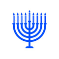 Vinyl Wall Art Decal - Hanukkah Menorah - 18. - Grateful Inspirational Holiday Season Quote Sticker For Home Entry Door Dining Room Living Room Decor 1