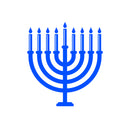 Vinyl Wall Art Decal - Hanukkah Menorah - 18.5" x 16.5" - Grateful Inspirational Holiday Season Judaism Faith Quote Sticker For Home Entry Door Dining Room Living Room Decor 1