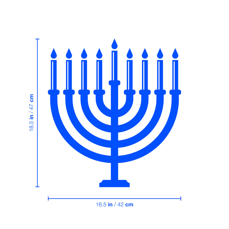 Vinyl Wall Art Decal - Hanukkah Menorah - 18. - Grateful Inspirational Holiday Season Quote Sticker For Home Entry Door Dining Room Living Room Decor 4