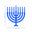 Vinyl Wall Art Decal - Hanukkah Menorah - 18.5" x 16.5" - Grateful Inspirational Holiday Season Judaism Faith Quote Sticker For Home Entry Door Dining Room Living Room Decor 4