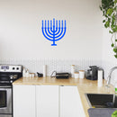 Vinyl Wall Art Decal - Hanukkah Menorah - 18.5" x 16.5" - Grateful Inspirational Holiday Season Judaism Faith Quote Sticker For Home Entry Door Dining Room Living Room Decor 3
