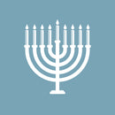 Vinyl Wall Art Decal - Hanukkah Menorah - 18.5" x 16.5" - Grateful Inspirational Holiday Season Judaism Faith Quote Sticker For Home Entry Door Dining Room Living Room Decor 1