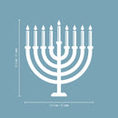 Vinyl Wall Art Decal - Hanukkah Menorah - 18.5" x 16.5" - Grateful Inspirational Holiday Season Judaism Faith Quote Sticker For Home Entry Door Dining Room Living Room Decor 4