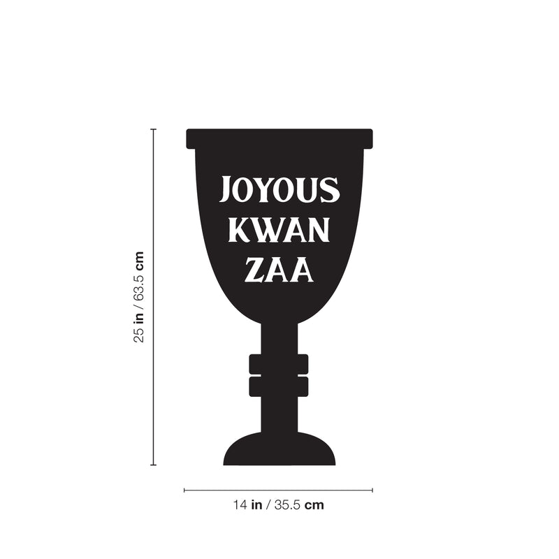 Vinyl Wall Art Decal - Joyous Kwanzaa - 25" x 14" - Grateful Inspirational Holiday Season Judaism Faith Quote Sticker For Home Entry Door Dining Room Living Room Decor 4