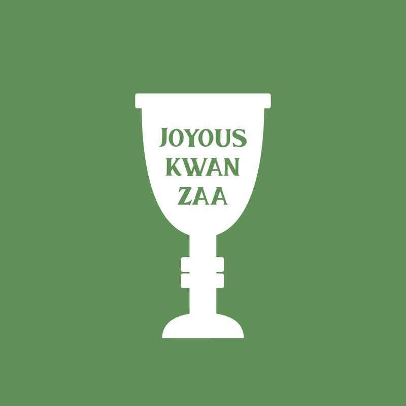 Vinyl Wall Art Decal - Joyous Kwanzaa - 25" x 14" - Grateful Inspirational Holiday Season Judaism Faith Quote Sticker For Home Entry Door Dining Room Living Room Decor 1