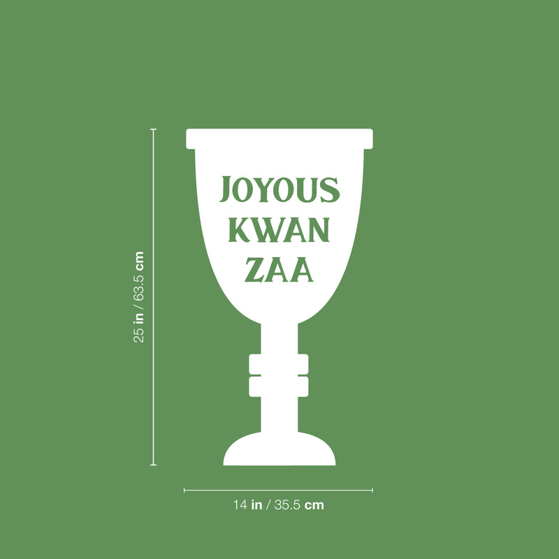 Vinyl Wall Art Decal - Joyous Kwanzaa - 25" x 14" - Grateful Inspirational Holiday Season Judaism Faith Quote Sticker For Home Entry Door Dining Room Living Room Decor 4