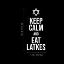 Vinyl Wall Art Decal - Keep Calm And Eat Latkes - 26.5" x 11.5" - Grateful Inspirational Holiday Season Judaism Quote Sticker For Home Entry Door Dining Room Living Room Decor 4