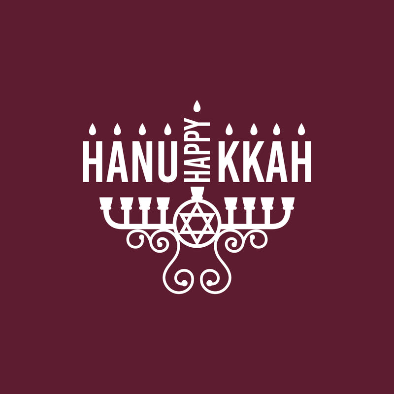 Vinyl Wall Art Decal - Hanukkah Candle - 17" x 20" - Grateful Inspirational Holiday Season Judaism Faith Quote Sticker For Home Entry Door Dining Room Living Room Decor 1