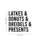 Vinyl Wall Art Decal - Latkes And Donuts And Dreidels And Presents - 16.5" x 18" - Grateful Inspirational Quote Sticker For Home Entry Door Dining Room Living Room Decor 4