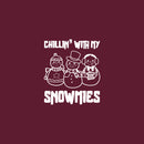 Vinyl Wall Art Decal - Chillin' With My Snowmies - 20" x 17" - Holiday Christmas Season Trendy Seasonal Quote Sticker For Family Home School Kids Room Living Room Door Decor 1