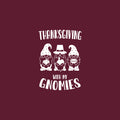 Vinyl Wall Art Decal - Thanksgiving Gnomies - 24" x 17" - Trendy Funny Lovely Fall Season Design Sticker For Home Family Room Playroom Classroom Office Coffee Shop Storefront Decor 1