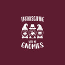 Vinyl Wall Art Decal - Thanksgiving Gnomies - 24" x 17" - Trendy Funny Lovely Fall Season Design Sticker For Home Family Room Playroom Classroom Office Coffee Shop Storefront Decor 1