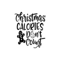 Vinyl Wall Art Decal - Christmas Calories Don't Count - Lovely Funny Christmas Season Quote Sticker For Home Kitchen Dining Room Restaurant Coffee Shop Storefront Holiday Decor 1